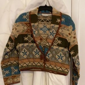Woman’s multicolored vintage jacket